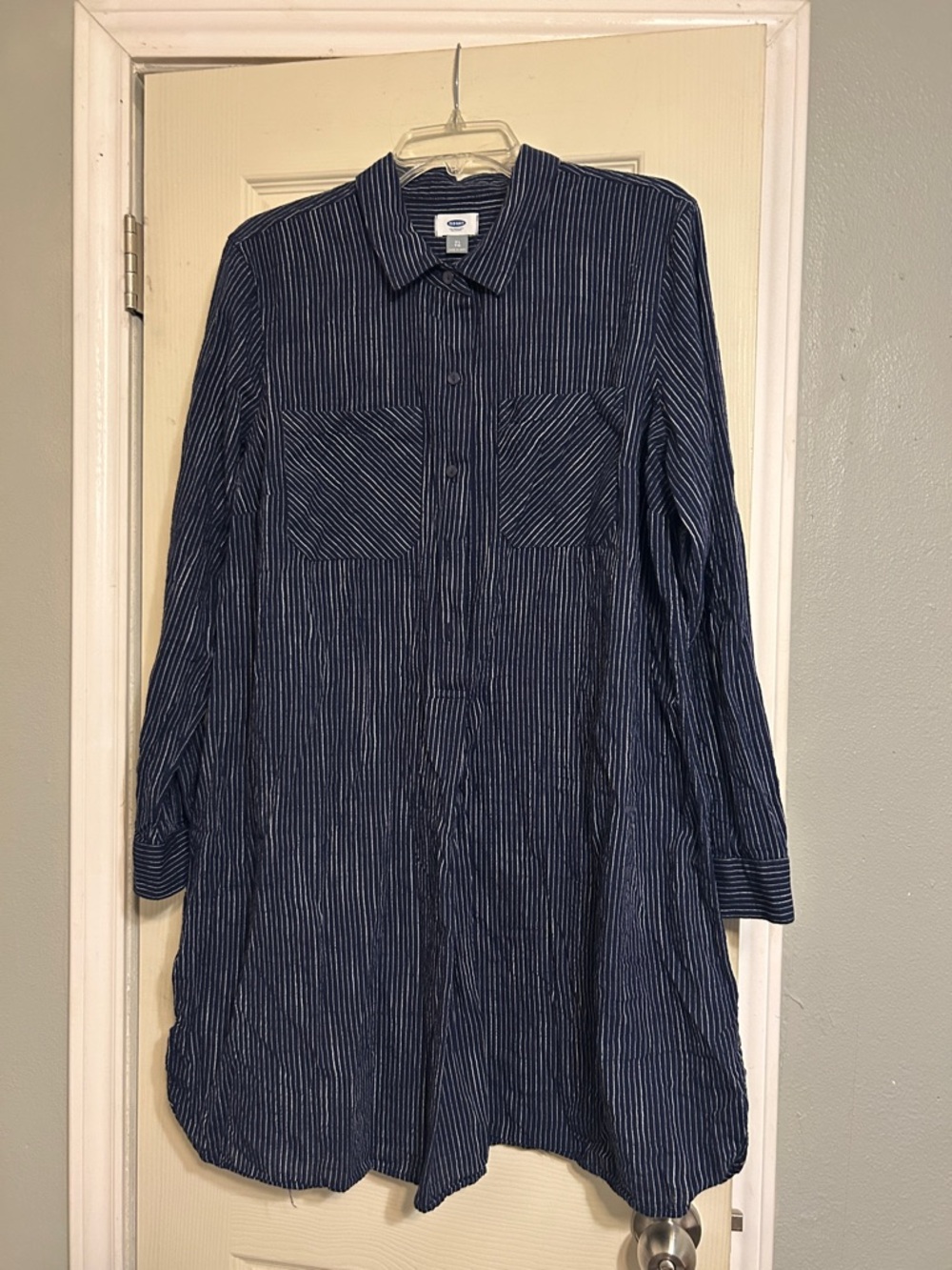 BOGO 1/2off🎒35%off3🛴 Old Navy blue white stripe dress